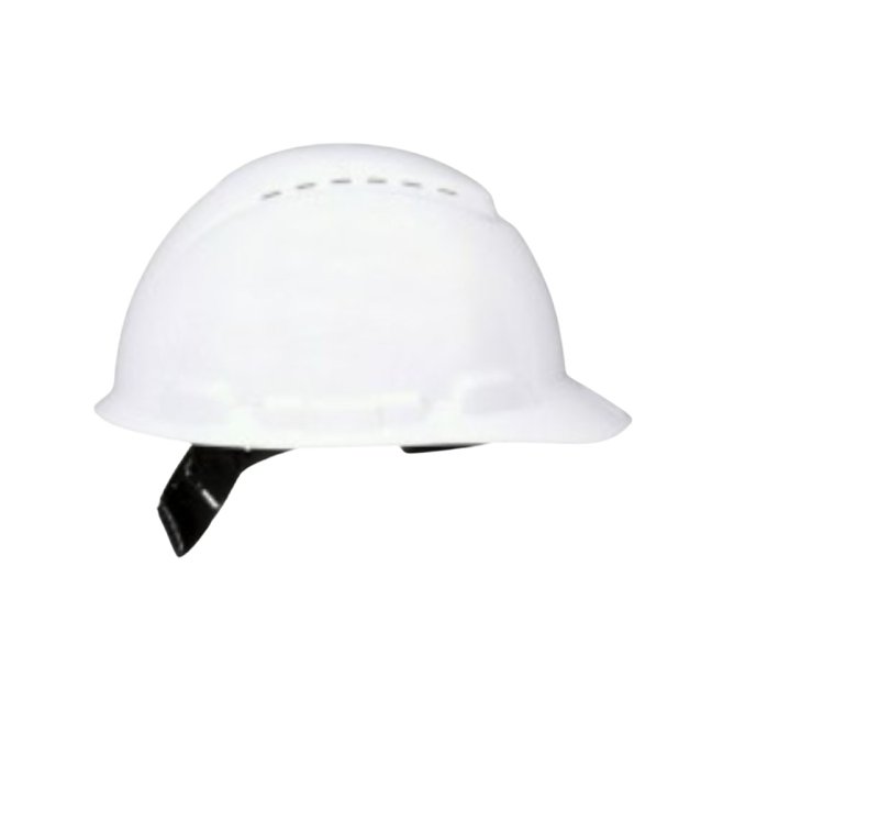 3M CHH-P-W12 Hard Hat, 4-Point Suspension, Polyethylene Shell, White, Class: C, E, G
