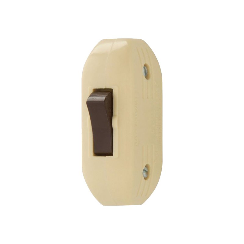 Eaton 933 Series 933V-BOX Cord Switch, 3 A, 120 V, Screw Terminal, Phenolic, Ivory