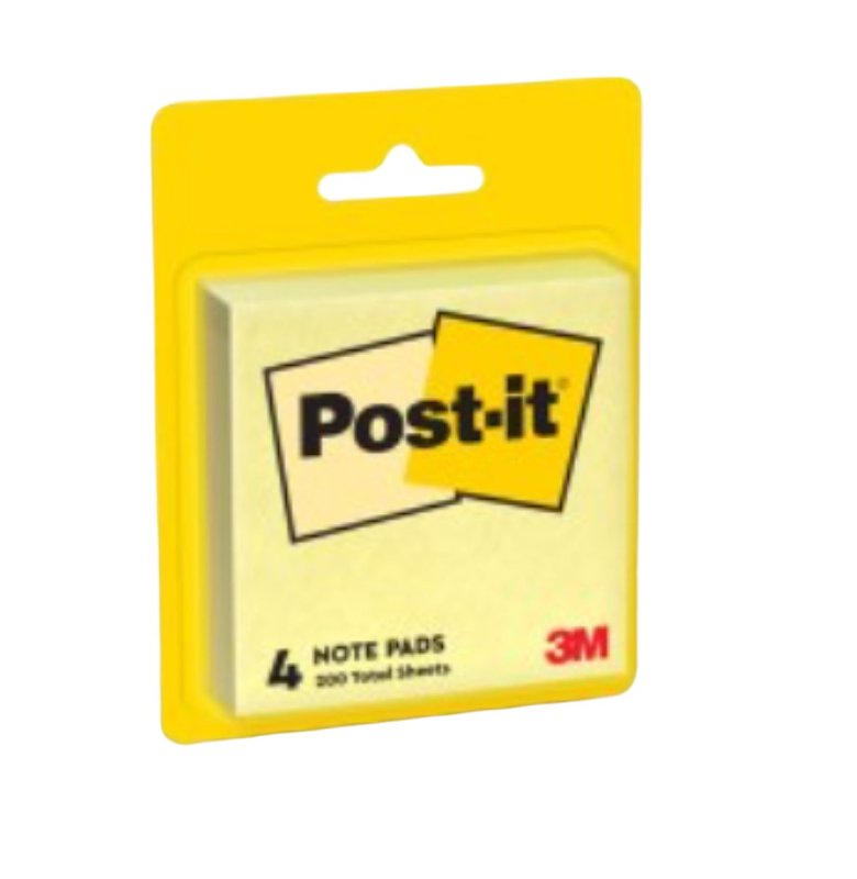 Post-it 5400A Sticky Note, 3 x 3 in, Canary Yellow, 200-Sheet