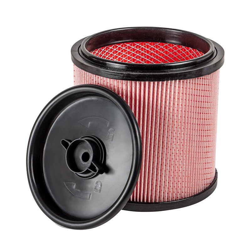 Vacmaster Professional VCFF Cartridge Filter and Retainer, For: Shop-Vac Wet or Dry Vacuum Cleaners, 1 um, Paper Frame