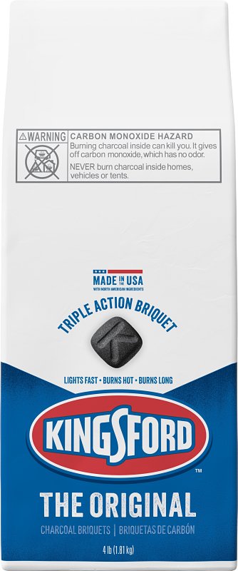Kingsford 10044600320707 Wood Charcoal Briquette, 4 lb Bag