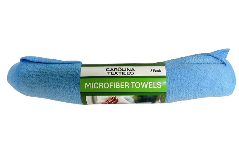 All Rags M105B-3R Cleaning Towel, 12 in L, 12 in W, Microfiber, Blue, 3 PK