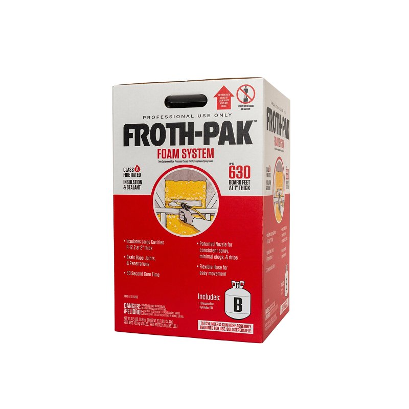 Froth-Pak 12115834 Spray Foam Insulation and Sealant Part B, Yellow