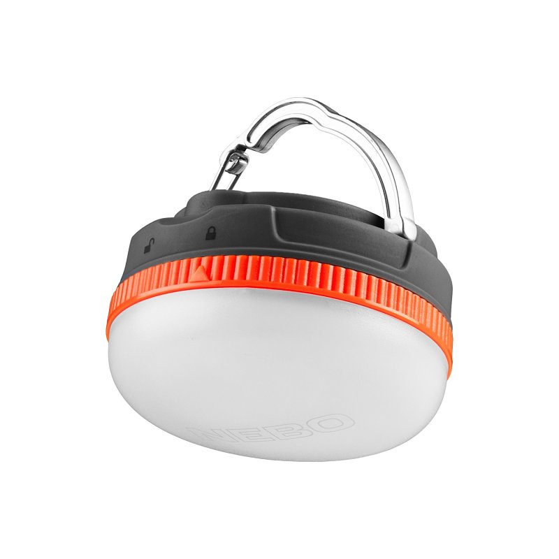 Nebo Galileo Puck 120 Series NEB-LTN-1010 Lantern, LED Lamp, Warm White Glow, ABS, Orange/Storm Gray
