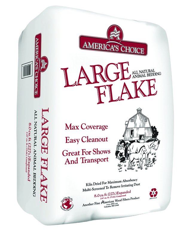 America's Choice 532.67P2LGEAC Flake Animal Bedding, Softwood, Natural