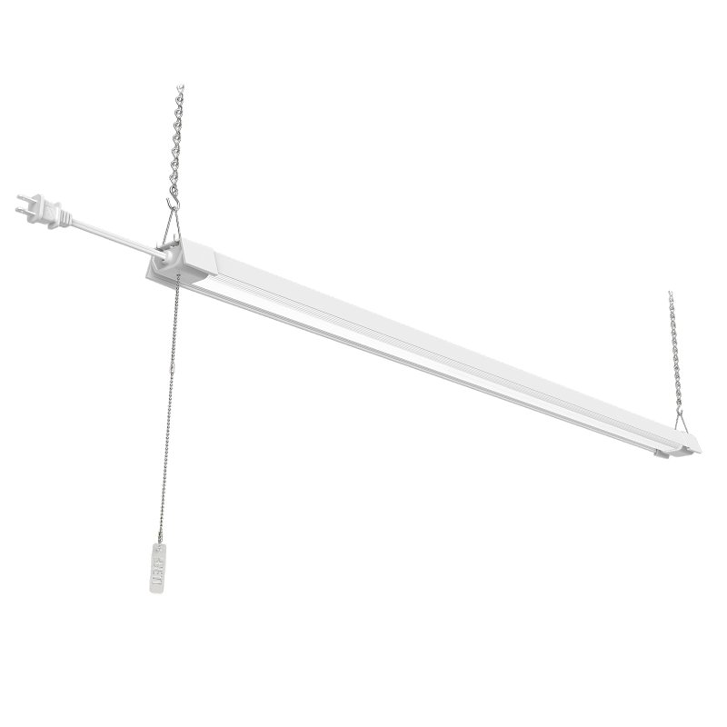 ETI SH Series B02012601A Shop Light, 120 V, 42 W, LED Lamp, 4200 Lumens, 4000 K Color Temp, Plastic Fixture, White