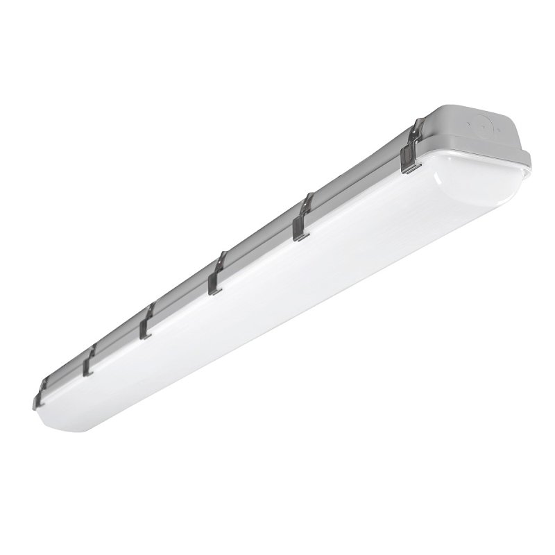 ETI Sellado Series 64508101 Vapor Tight Fixture, 120 to 277 V, 25, 30, 50 W, LED Lamp, 3250, 4875, 6500 Lumens, Gray