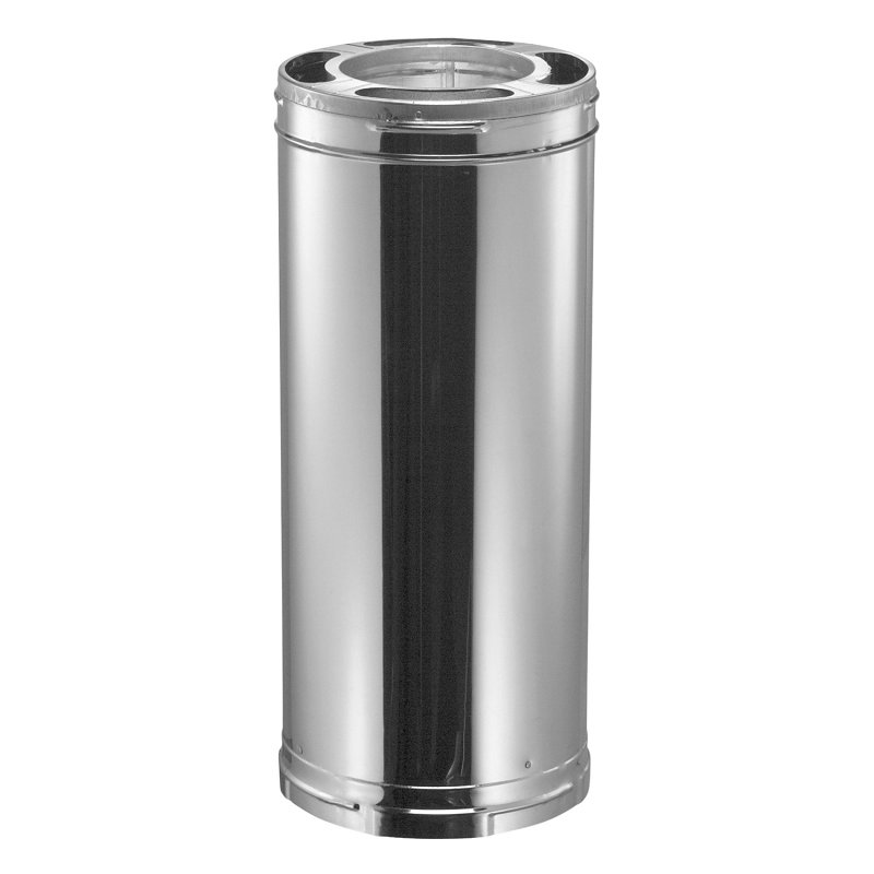 DuraVent DuraPlus 6DP-12 Chimney Pipe, 10 in OD, 12 in L, Steel, Galvanized
