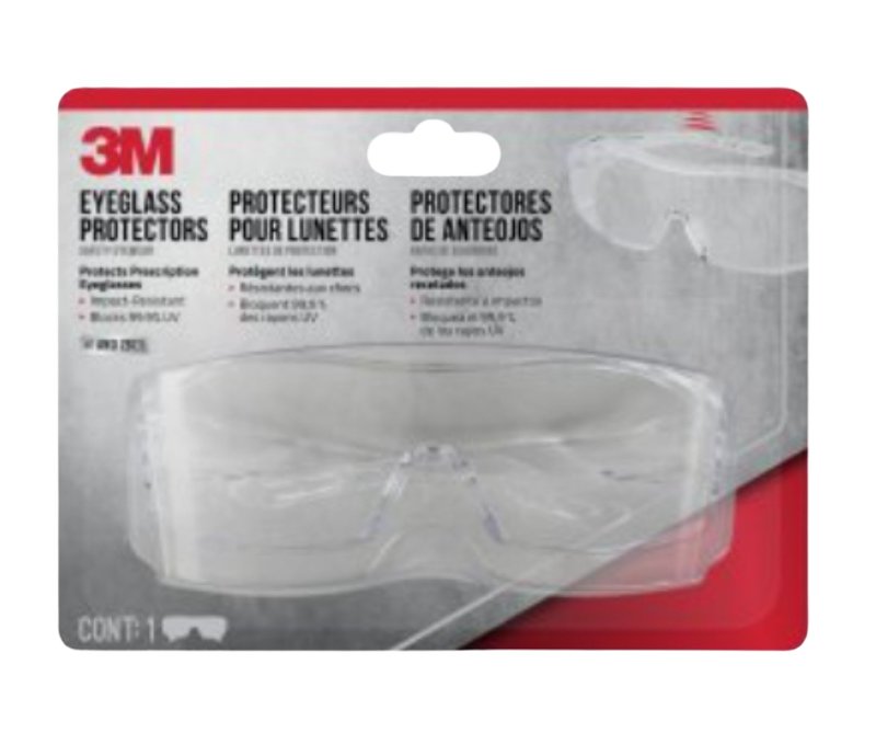 3M 47031-WZ6 Safety Eyewear, Scratch-Resistant Lens, Plastic Frame, Clear Frame