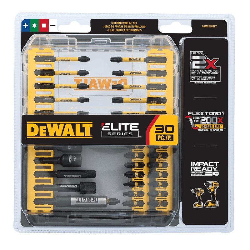 DEWALT ELITE Series DWAFE30SET Impact Driver Bit Set, 30-Piece