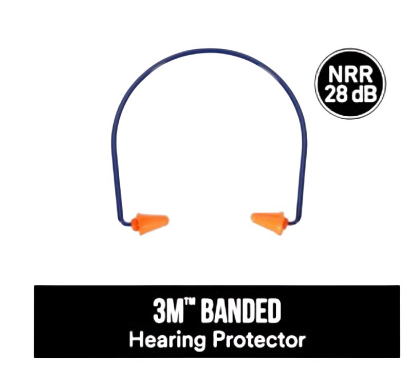 3M TEKK Protection 90537-80025T Banded Hearing Protector, 28 dB NRR
