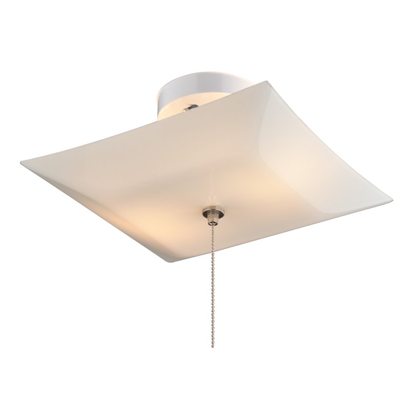 Boston Harbor F98WH02SW-1264H3L Two Light Ceiling Fixture With Pull Chain, 120 V, 60 W, 2-Lamp, A19 or CFL Lamp