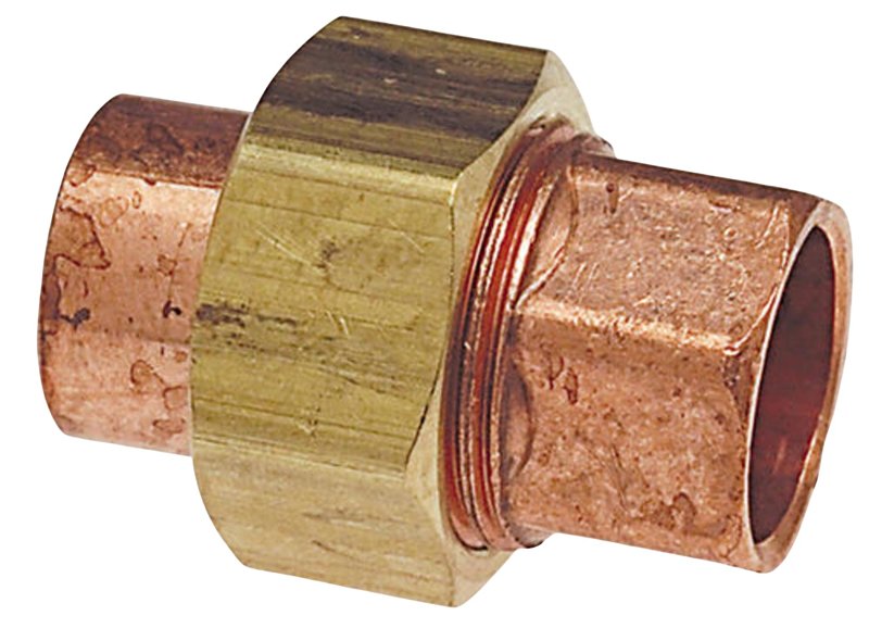 Nibco W02070D Pipe Union, 1 in, Sweat, Copper