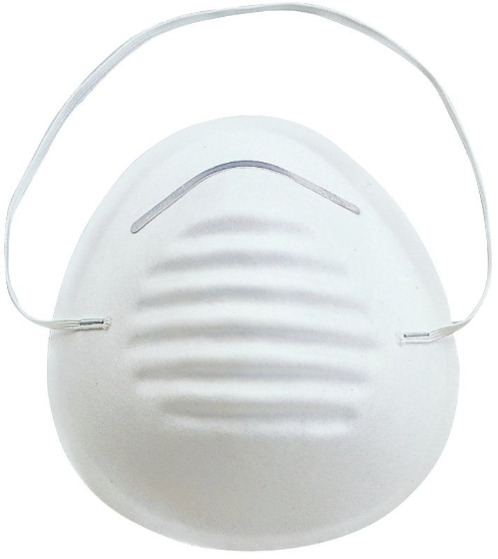 ProSource, TGE-DM01 Disposable Dust Mask, 5-1/4 in L x 4-1/4 in W Mask, Polypropylene Facepiece, White