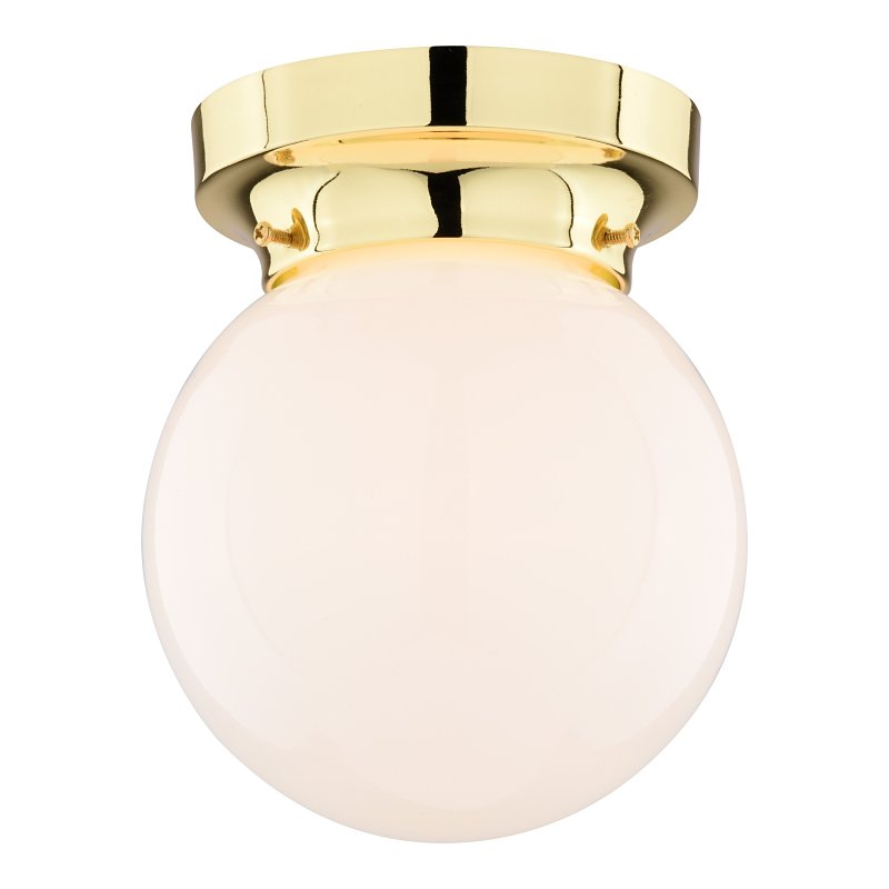 Boston Harbor F3BB01-33753L Single Light Ceiling Fixture, 120 V, 60 W, 1-Lamp, A19 or CFL Lamp, Polished Brass Fixture