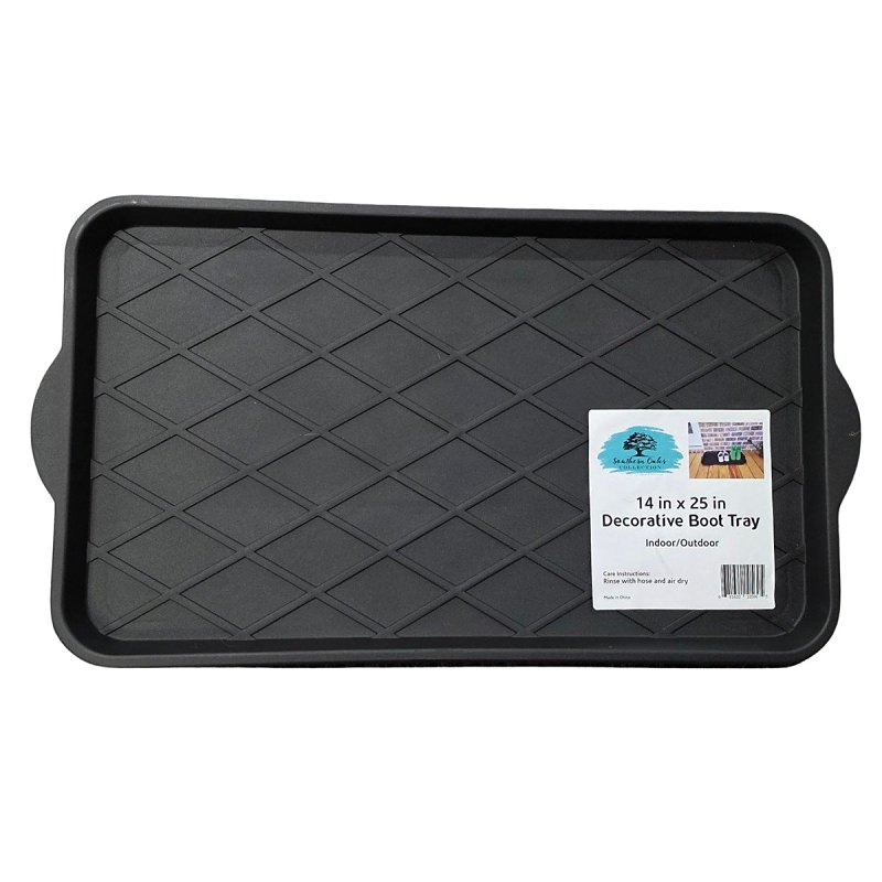 Sports Licensing Solutions 38986 Boot Tray, Polypropylene, Black, 25 in L, 14 in W