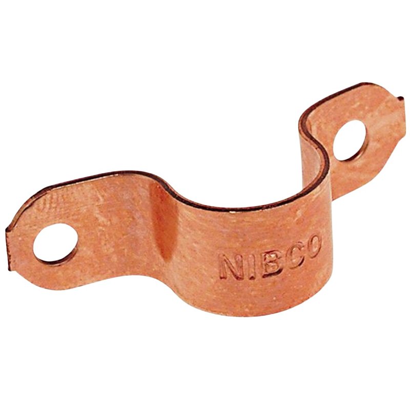Nibco U624 Series W02470C Tube Strap, 2 in Opening, Copper, Nail, Screw Mounting
