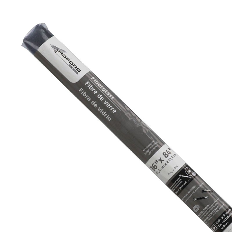 Adfors 33105 Insect Screen, 7 ft L, 36 in W, Fiberglass, Charcoal, 0.011 in Wire Dia