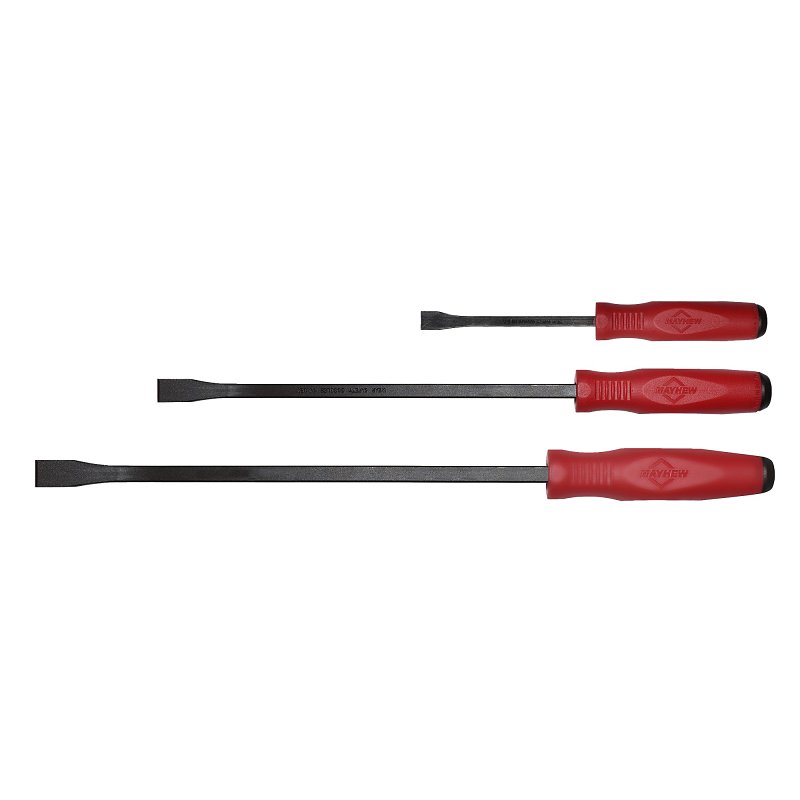 Mayhew Dominator® 31090 Economy Pry Bar Set, 3-Piece, Alloy Steel, Black Oxide