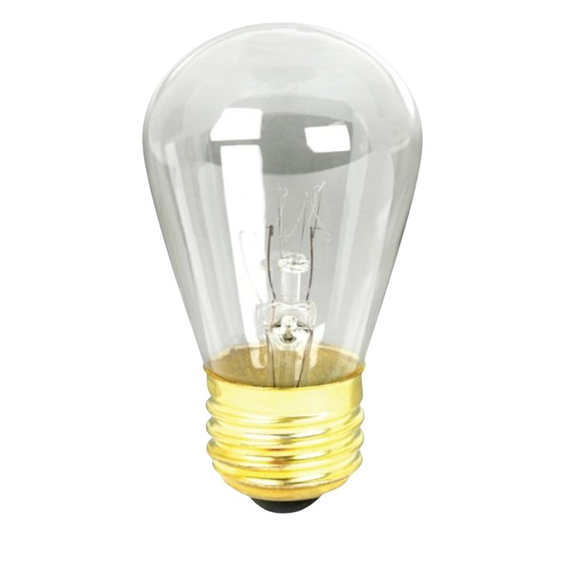 Feit Electric BP11S14 Incandescent Bulb, 11 W, S14 Lamp, E26 Medium Lamp Base, 2700 K Color Temp, 3000 hr Average Life