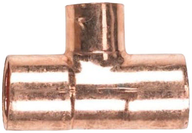 Nibco 611 Series W01690D Reducing Tee, 3/4 x 1/2 in, Sweat, Copper, 582 psi Pressure