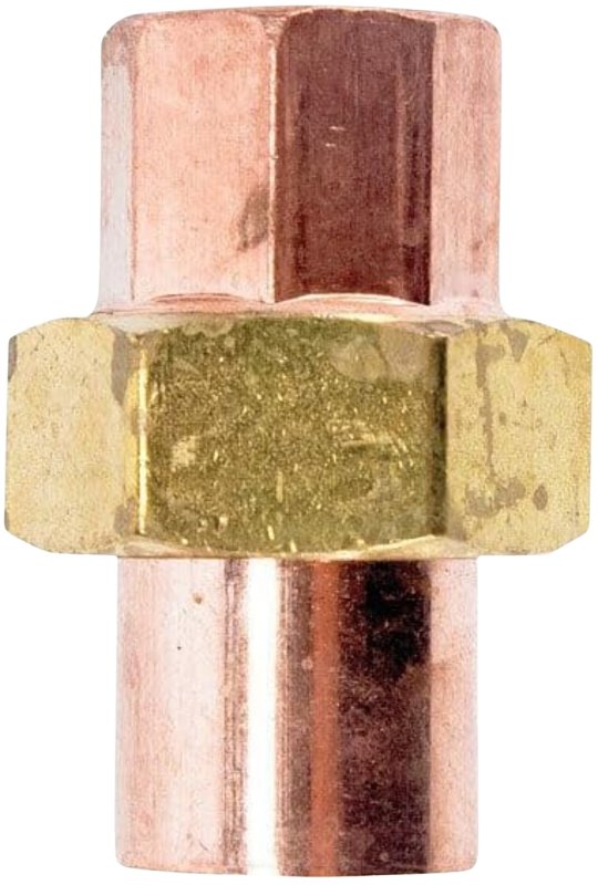Nibco 633-W Series W02060D Pipe Union, 1/2 in, Solder, Copper
