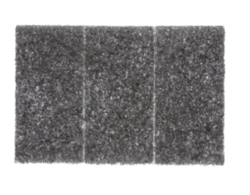 3M 10115 Steel Wool, 4 in L, 2 in W, #3 Grit, Coarse, Black