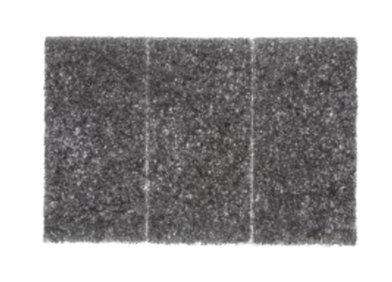 3M 10116 Steel Wool, 4 in L, 2 in W, #2 Grit, Medium, Black