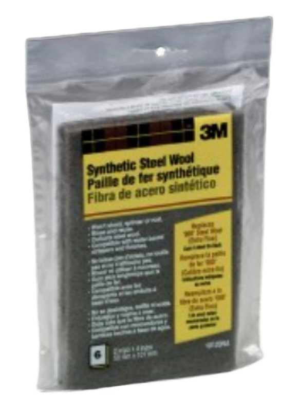 3M 10120NA Wool Pad, 4 in L, 2 in W, 000 Grit, Very Fine