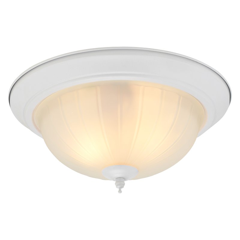 Boston Harbor F51WH02-1005-3L Two Light Flush Mount Ceiling Fixture, 120 V, 60 W, 2-Lamp, A19 or CFL Lamp