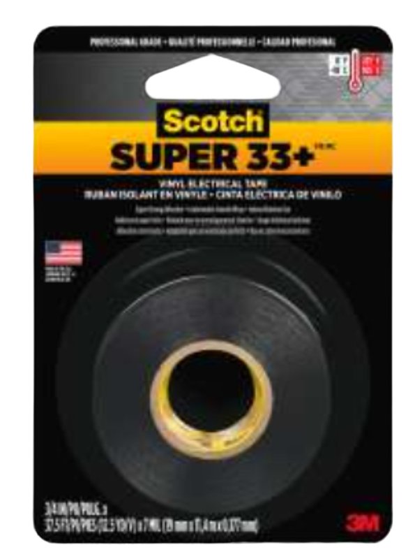 Scotch 200 Electrical Tape, 450 in L, 3/4 in W, PVC Backing