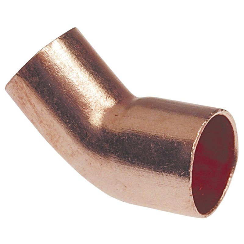 Nibco 606 Series W01400D Pipe Elbow, 1/2 in, Sweat x FTG, 45 deg Angle, Copper