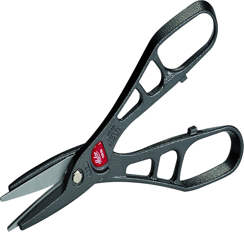 Malco Andy Snip MC12N Combination Snip, 12 in OAL, 3 in L Cut, J-Channel Cut, Steel Blade, Charcoal Handle, Loop Handle