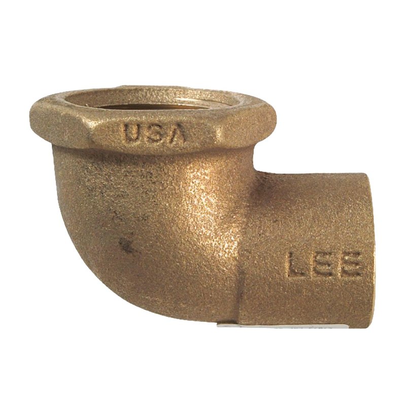 Nibco U707-3-LF Series BF0090LC Forged Pipe Elbow, 1/2 in, Sweat x FPT, 90 deg Angle, Bronze, 577 psi Pressure