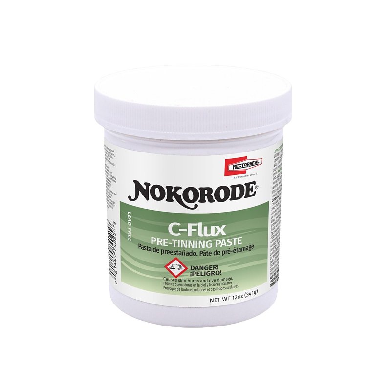 Nokorode C-Flux Series 74025 Soft Soldering Flux, 12 oz Jar, Paste, Gray