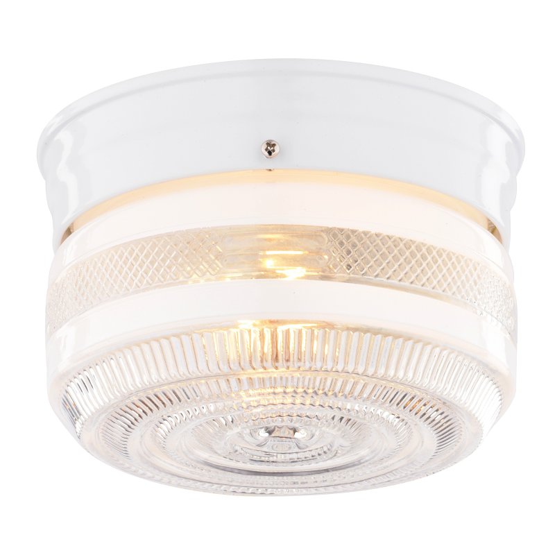 Boston Harbor F13WH01-6859CL-3L Single Light Ceiling Fixture, 120 V, 60 W, 1-Lamp, A19 or CFL Lamp, White Fixture