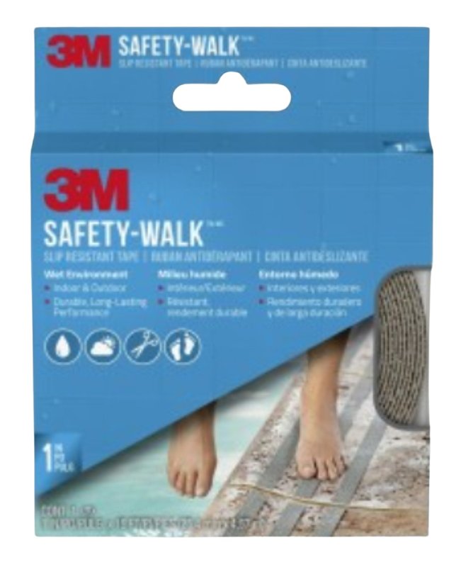 3M 7646 Tread, 180 in L, 1 in W, Gray