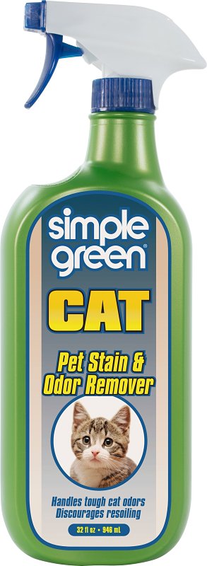 Simple Green 2010000615311 Cat Stain and Odor Remover, Liquid, Citrus, 32 oz