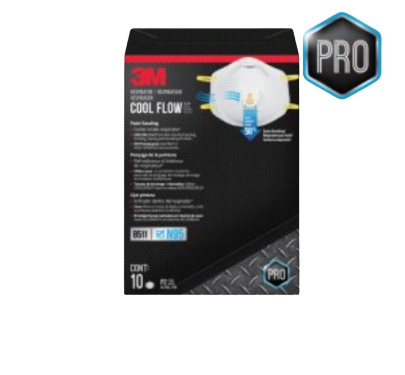 3M TEKK Protection 8511HB1-C Disposable Valved Respirator, N95 Filter Class