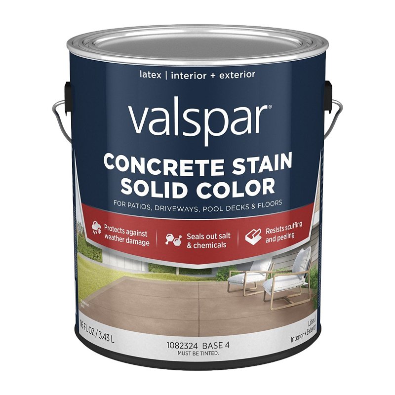 Valspar 024.1082324.007 Solid Concrete Stain, Low Gloss, Liquid, 1 gal