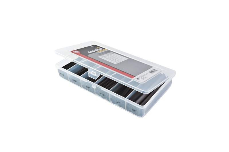 Gardner Bender HST-ASTB Heat-Shrink Tubing Assortment, 3/32-3/4\", Black