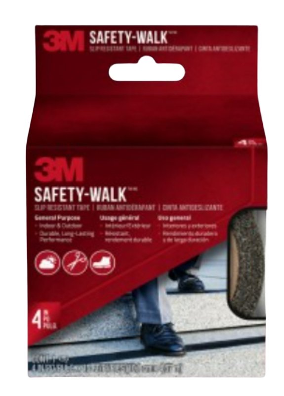 3M Safety-Walk 7636NA Safety and Ladder Tread, 180 in L, 4 in W, Black
