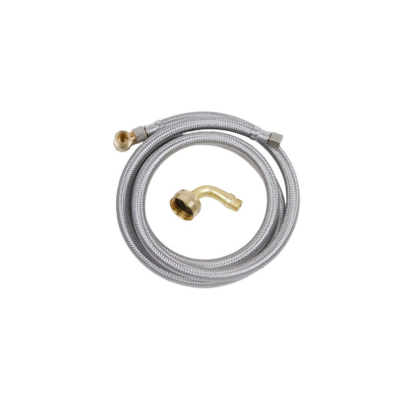 Plumb Pak PP23833 Dishwasher Connector, 3/8 in, Compression x MIP, Stainless Steel