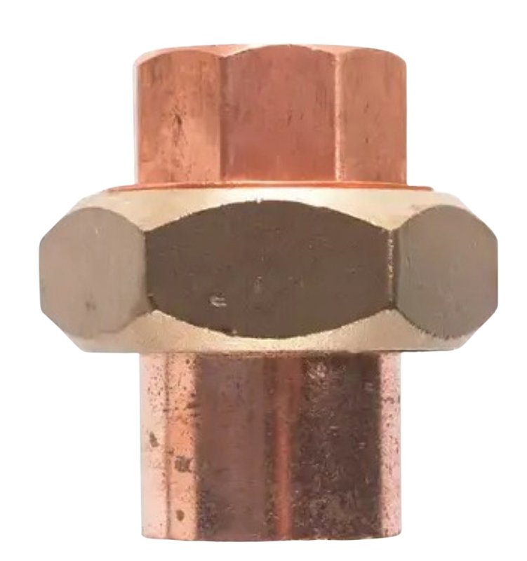 Nibco C00392LC Pipe Union, 1-1/4 in, Sweat, Copper