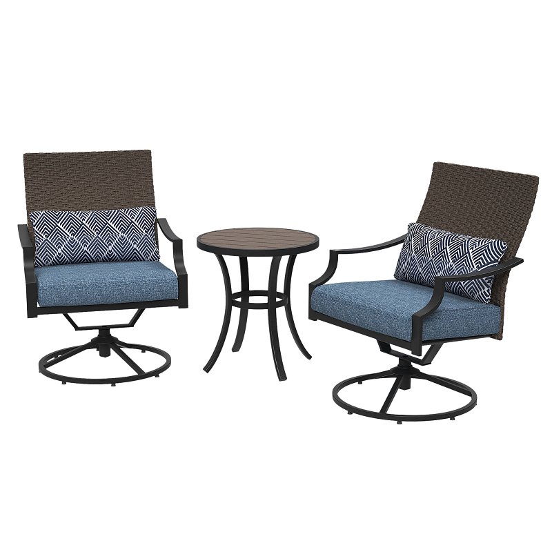 Swivel Wicker Leisure Set – Comfortable Outdoor Seating