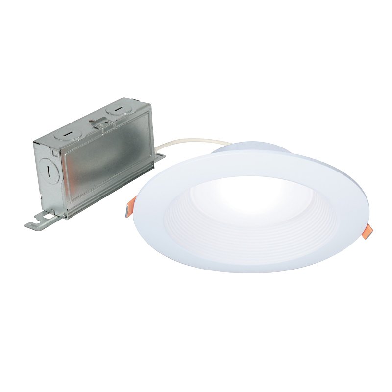 Halo LT Series LTC608FS5B Recessed Downlight, 9.3 W, 120 V, LED Lamp, Plastic, White, Matte