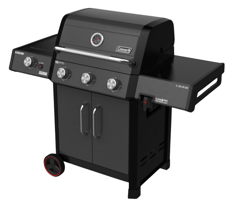 BackHome Products RV2-302BBQ Barbecue Gas Grill, Propane, 3-Burner