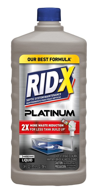 Rid-X 1920078051 Platinum Septic System Maintenance, Liquid, Soapy, 24 fl-oz Bottle