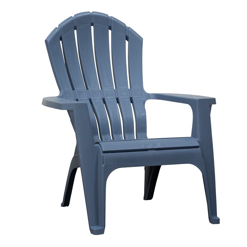 Adams RealComfort Adirondack Chair, 30 in W, 32-1/2 in D, 37-1/2 in H, Polypropylene Seat, Bluestone Frame