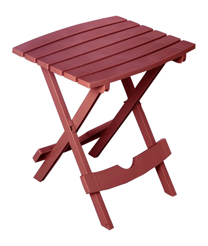 FOLDING SIDE TABLE POLY MERLOT